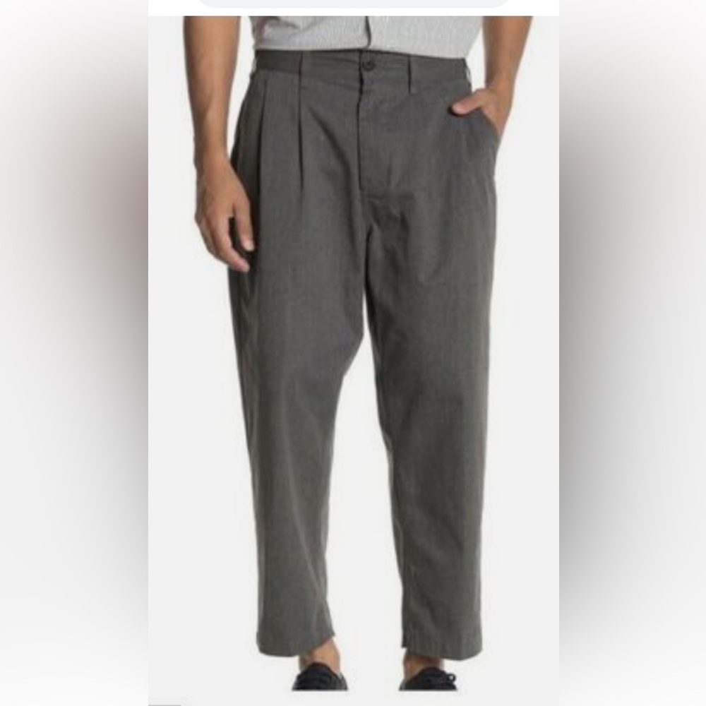 Obey Big Boy Fubar Big Fit Gray Army Pant Pleated Front Pant Size 34 NWT